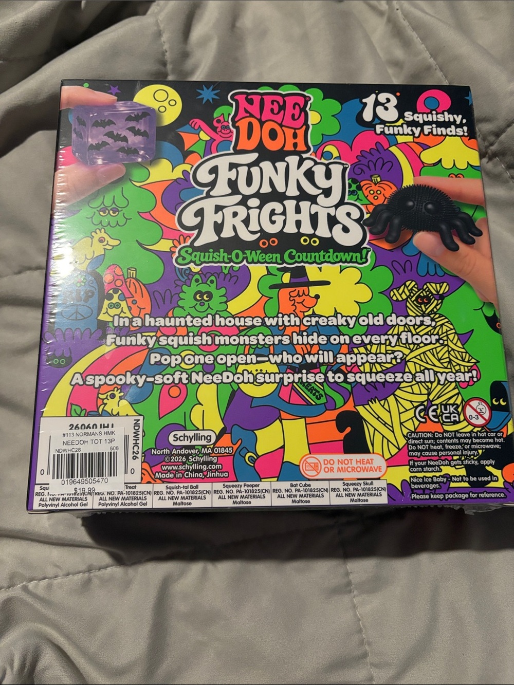 Nee Doh Funky Frights Squish-O-Ween Countdown - Neon Multi-Color Kids Toy